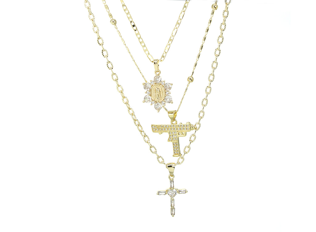 Gangsters Prayer Necklace trio